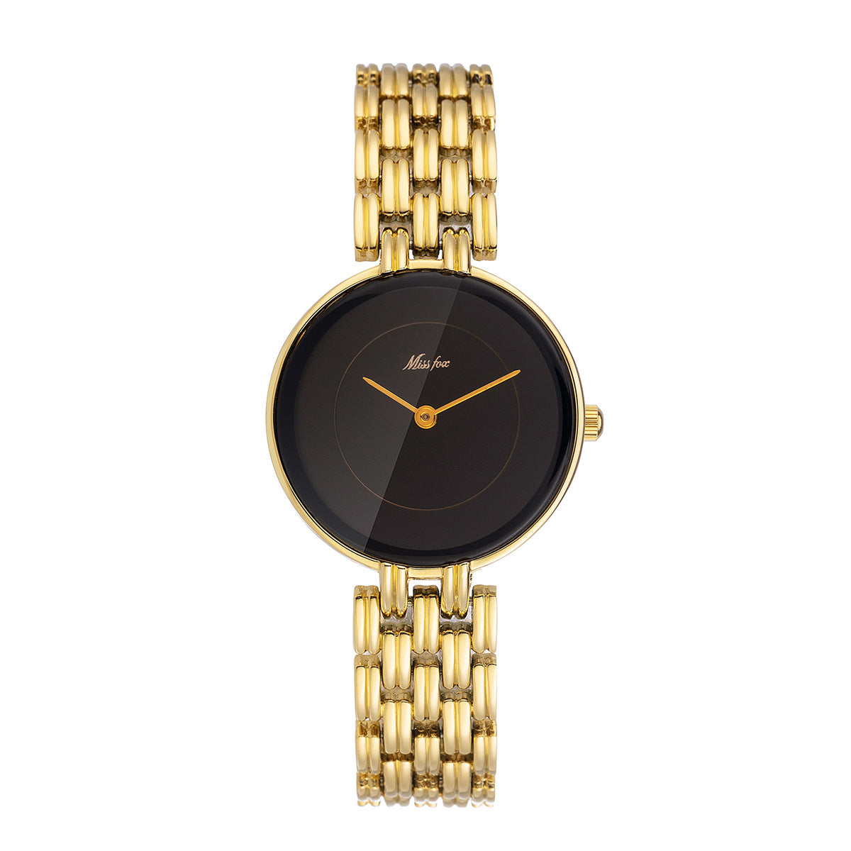 Orologio al quarzo quadrante oro e nero