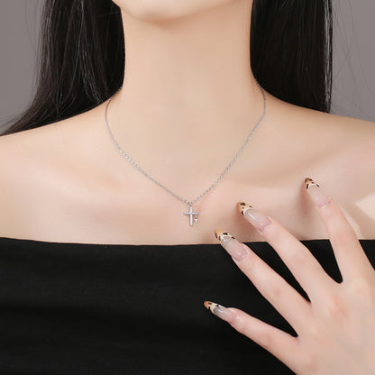 Collana croce zircone