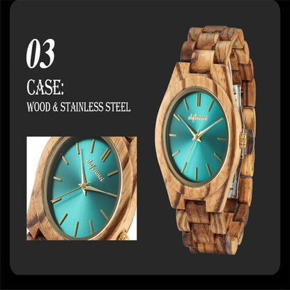 Orologio in legno e acciaio