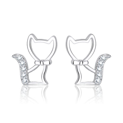 Orecchini argento zircone farfalla