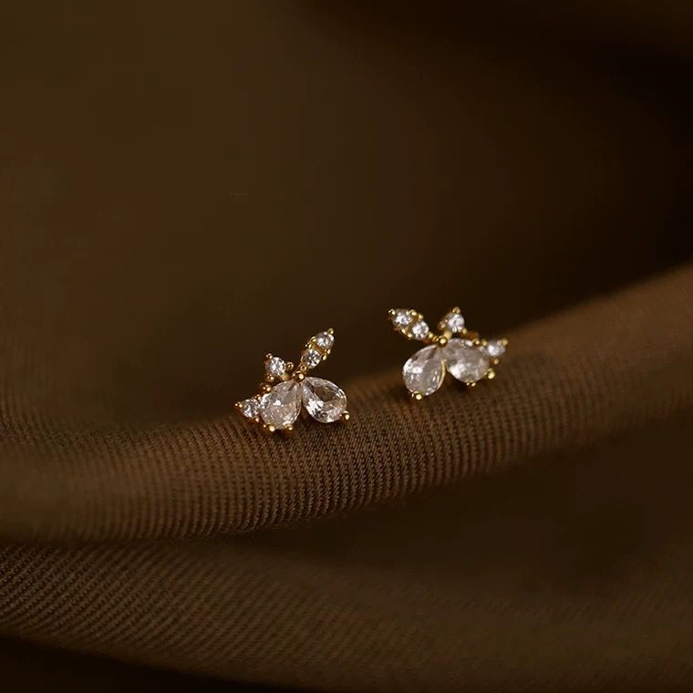 Orecchini farfalla diamante argento 925