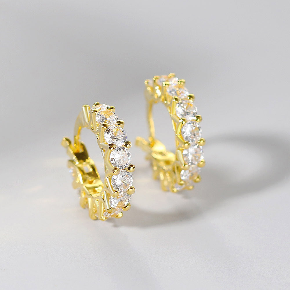 Orecchini a clip zirconia