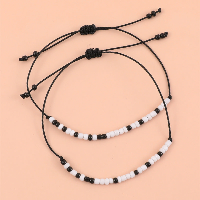 Bracciale coppia perline bicolore