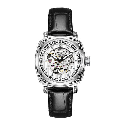 Orologio cinturino pelle luminoso
