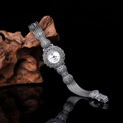 Orologio fiocco argento