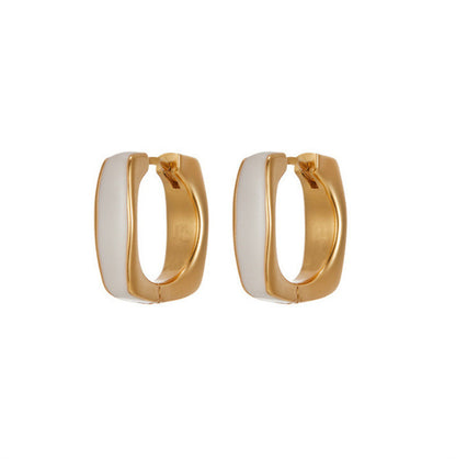 Orecchini clip doppia faccia quadrati