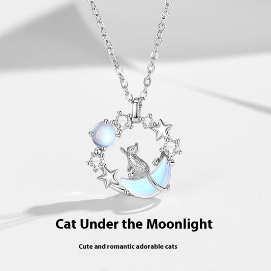 Collana gatto cristallo