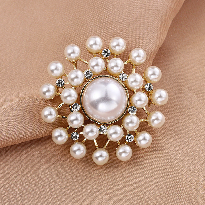 Spilla perla strass