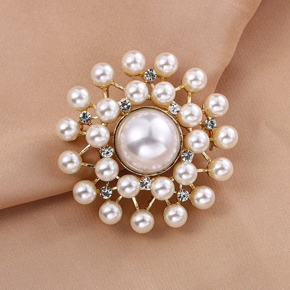 Spilla perla strass