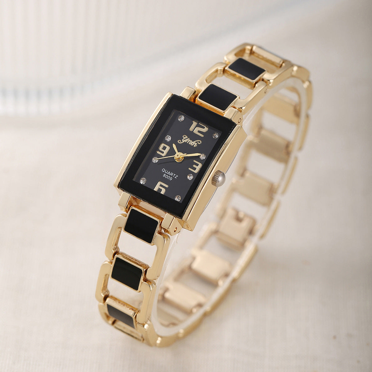 Orologio braccialetto quadrato diamantato