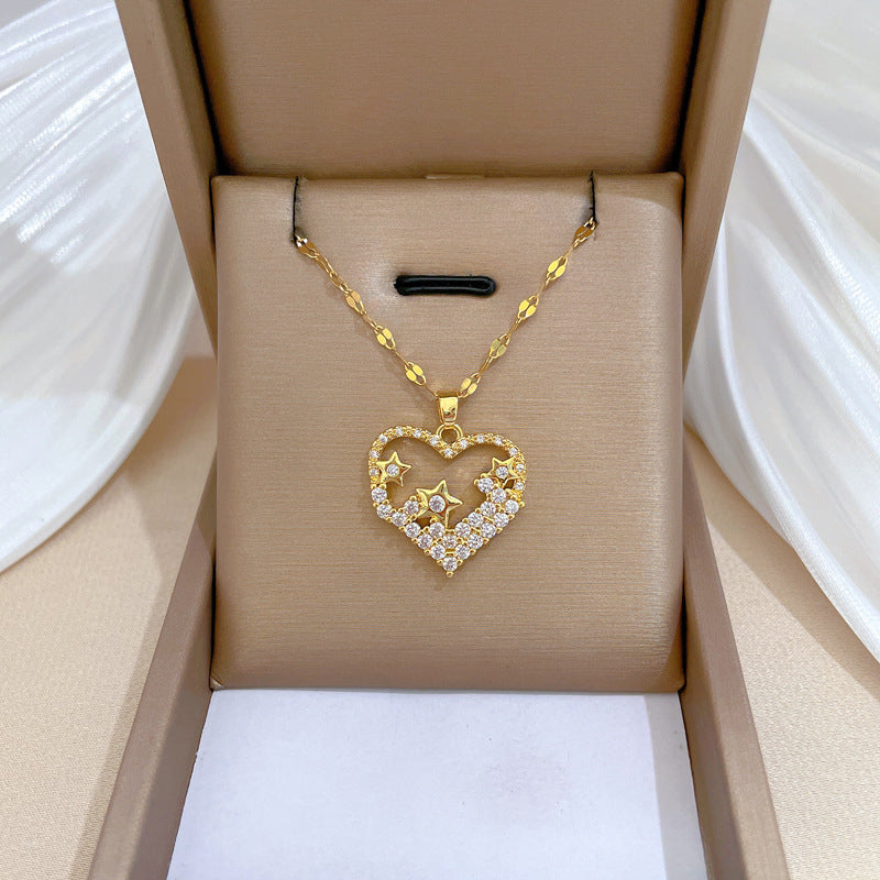 Collana farfalla luna zircone