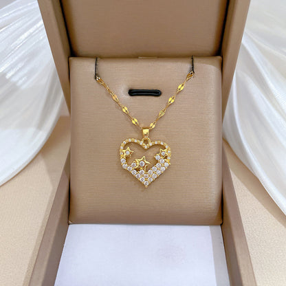 Collana farfalla luna zircone