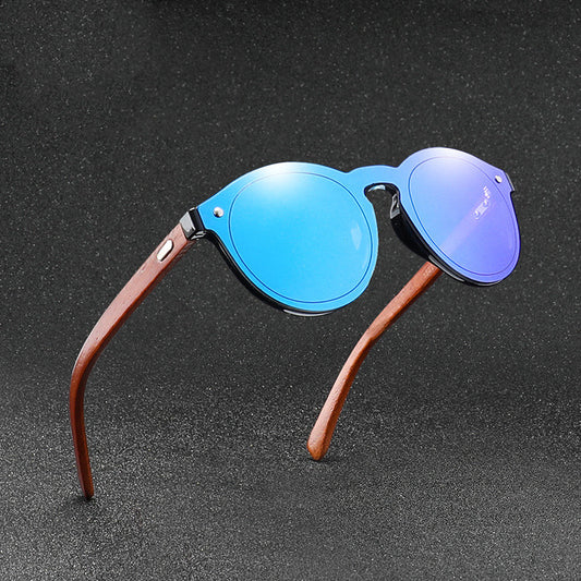Occhiali da sole effetto legno