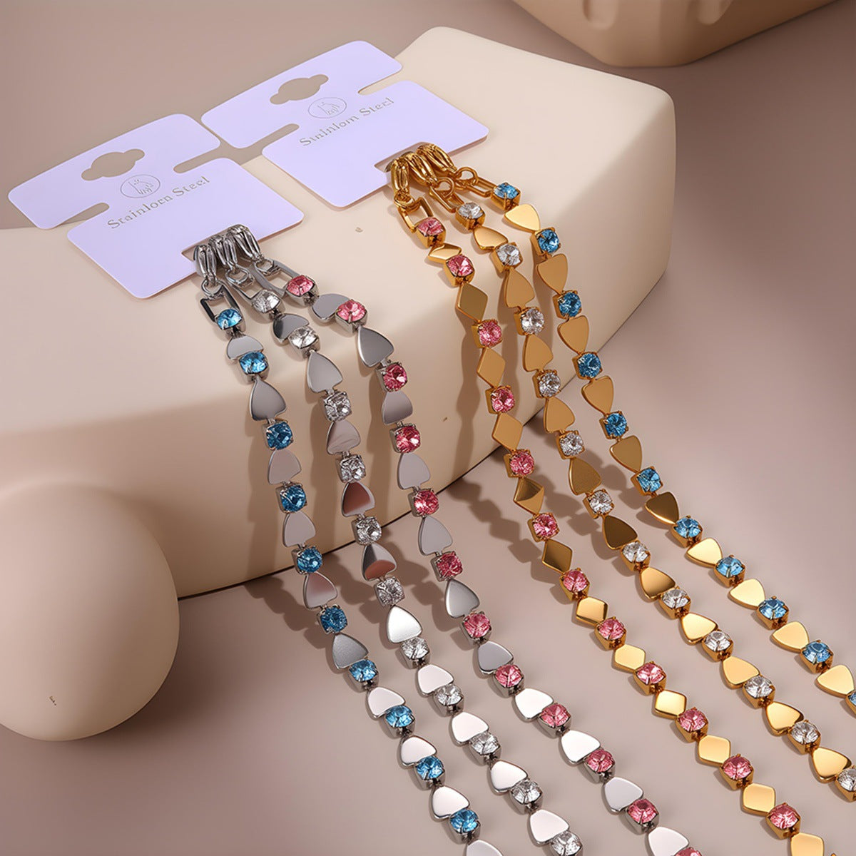 Bracciale zircone colorato