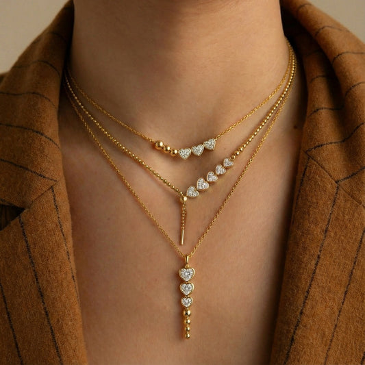 Collana cuore stratificata
