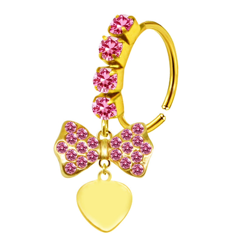 Anello cuore farfalla foglie