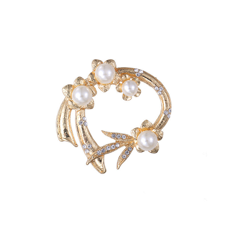 Spilla perla strass