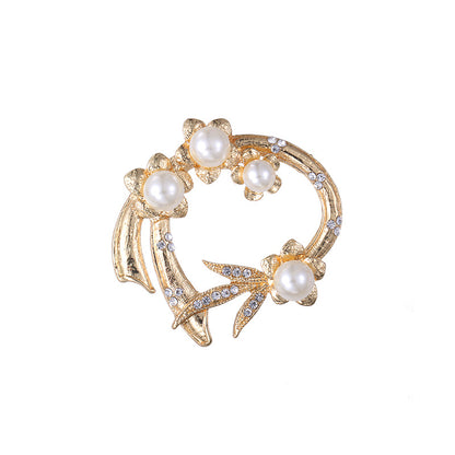 Spilla perla strass