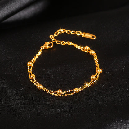 Bracciale doppio strato dorato