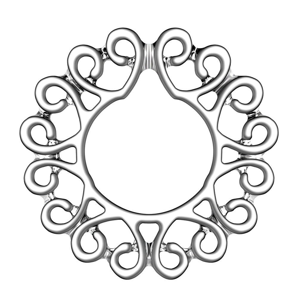 Anello Fiore in Acciaio