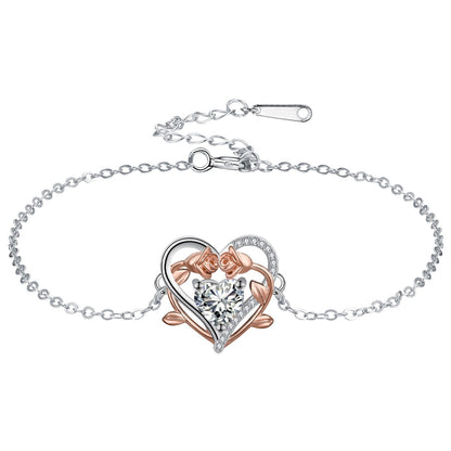 Bracciale cuore rosa