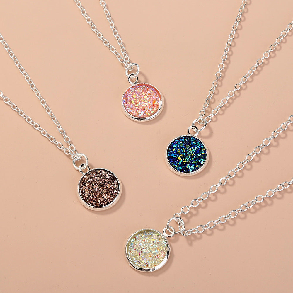 Collana resina cristallo multicolore