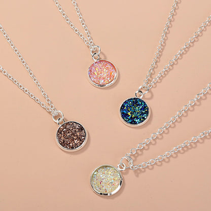 Collana resina cristallo multicolore