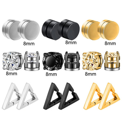 Orecchini clip croce magnetici