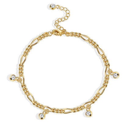 Cavigliera zircone dorato