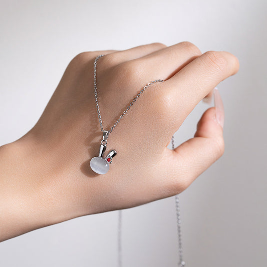 Collana coniglietto opale