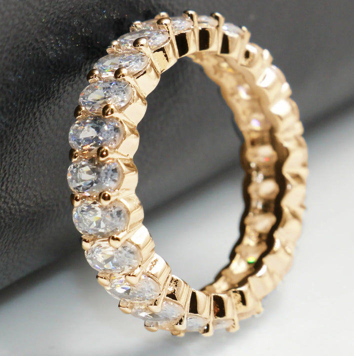 Anello zirconi di lusso da donna