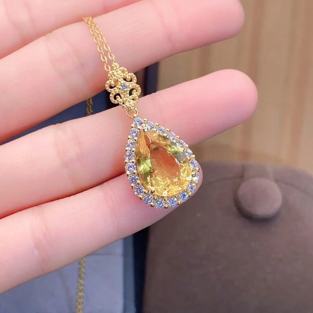 Collana quarzo citrino