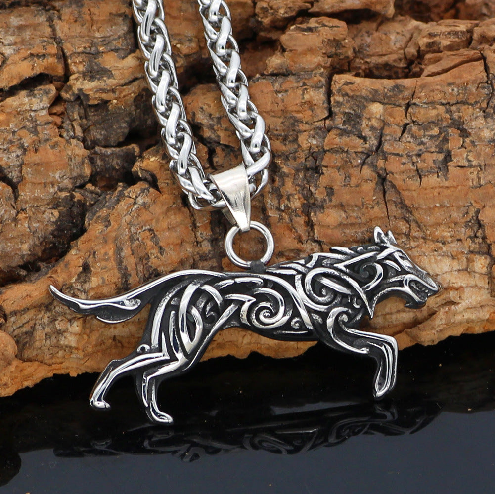 Collana vichinga con lupo