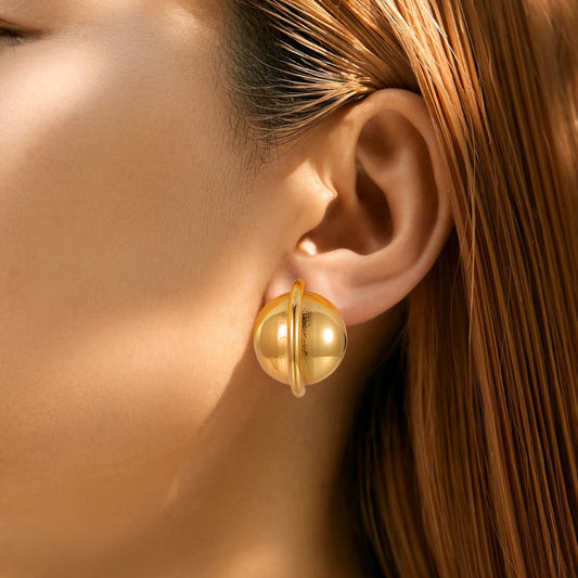Orecchini rotondi geometrici da donna