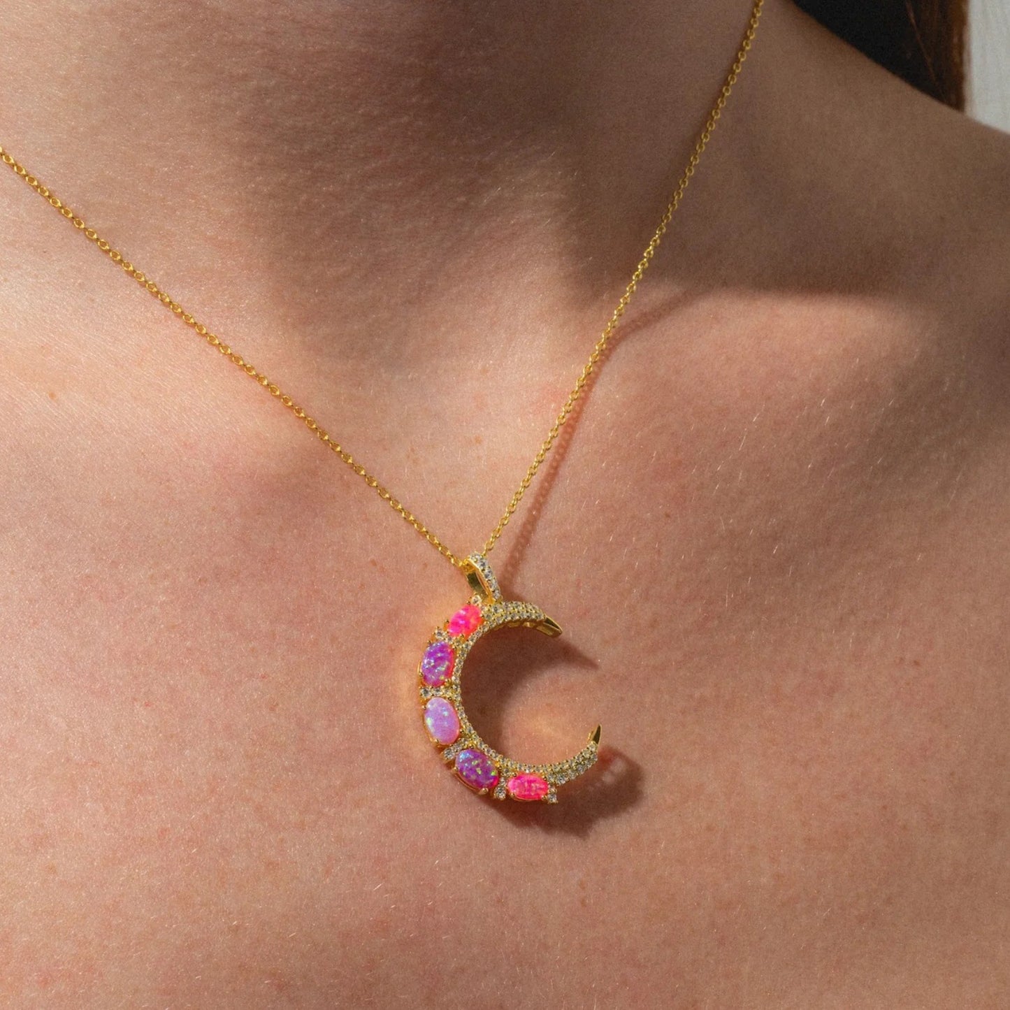 Collana luna opale