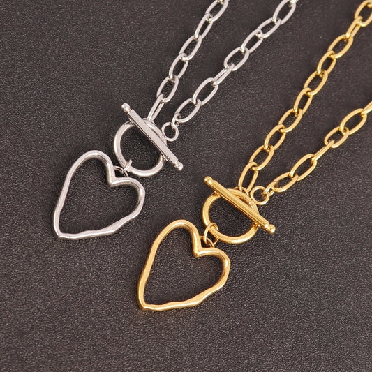 Collana cuore acciaio inox