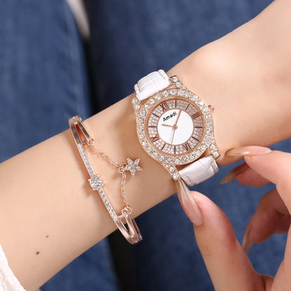 Orologio da donna con diamanti e numeri romani