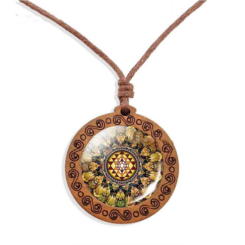Collana Mandala Legno