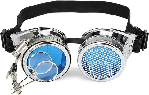 Occhiali steampunk con lente mesh