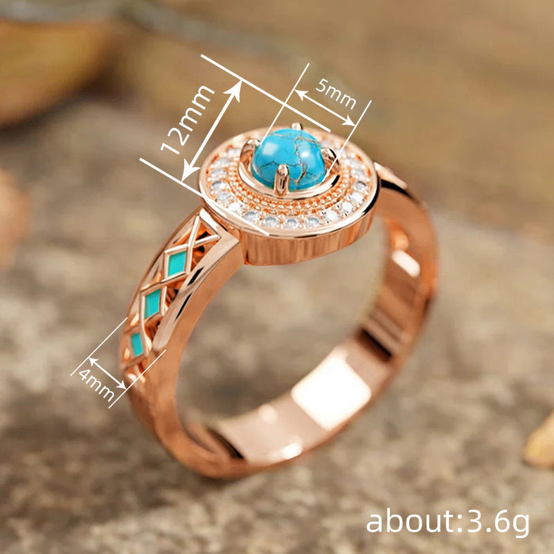 Anello turchese da donna etnico