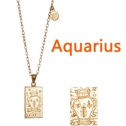 Collana zodiacale con targhetta
