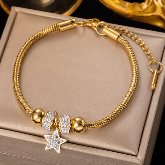 Bracciale farfalla e fiore con occhio