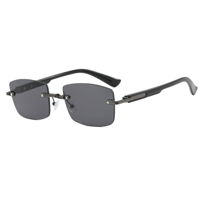 Occhiali rimless quadrati da uomo
