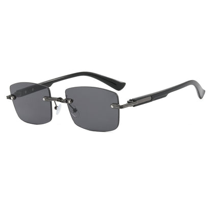 Occhiali rimless quadrati da uomo