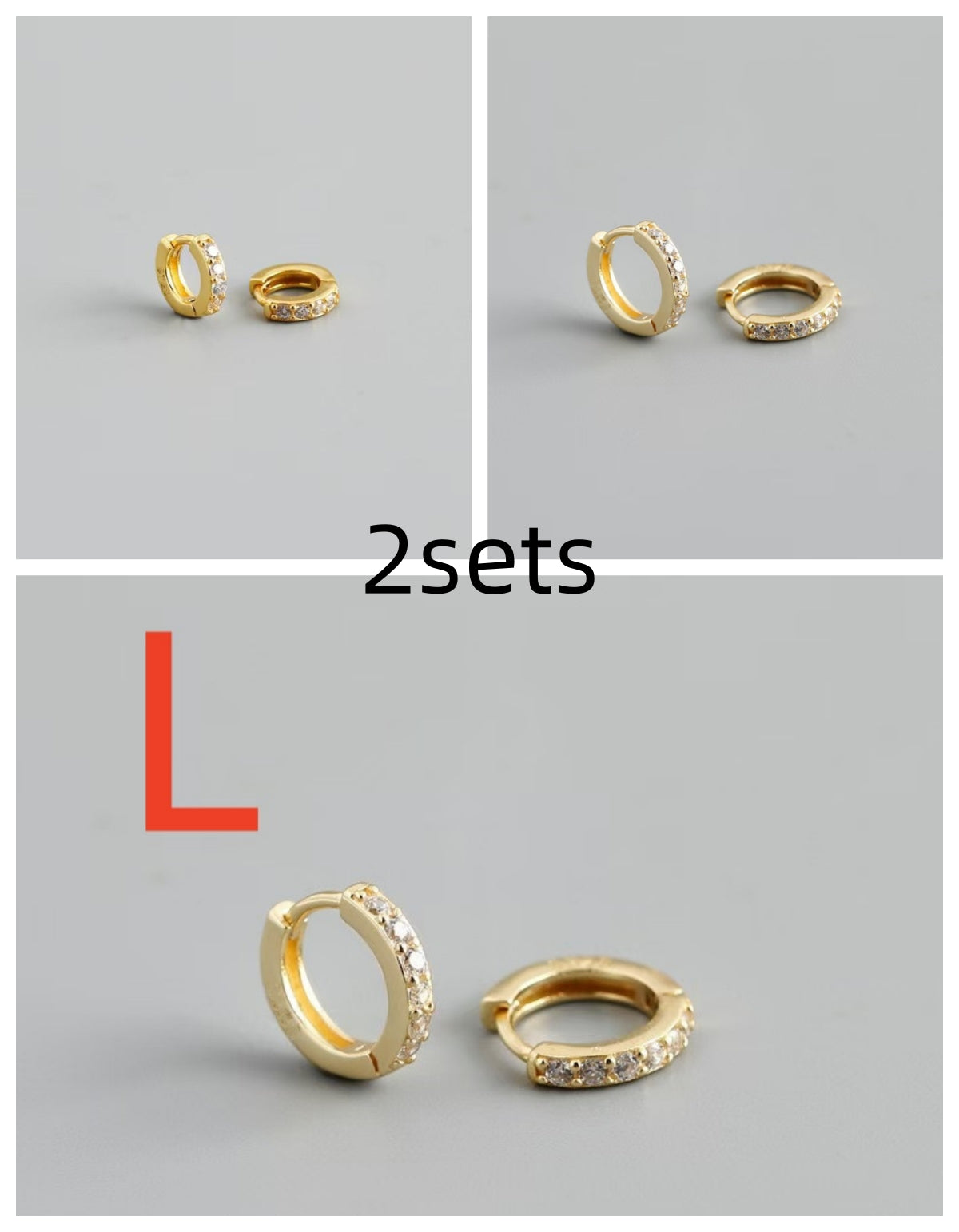 Orecchini creoli zircone