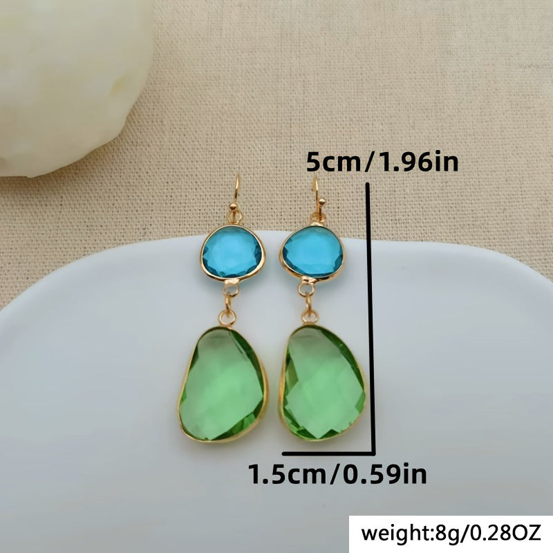 Orecchini resina blu-verde