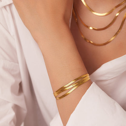 Collana Catena Serpente a strati