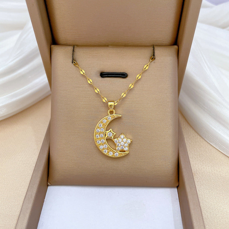 Collana farfalla luna zircone