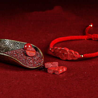 Bracciale cinabro intrecciato