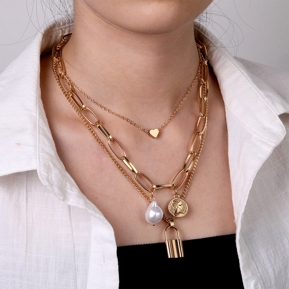 Collana perle barocche Retro personalizzabile